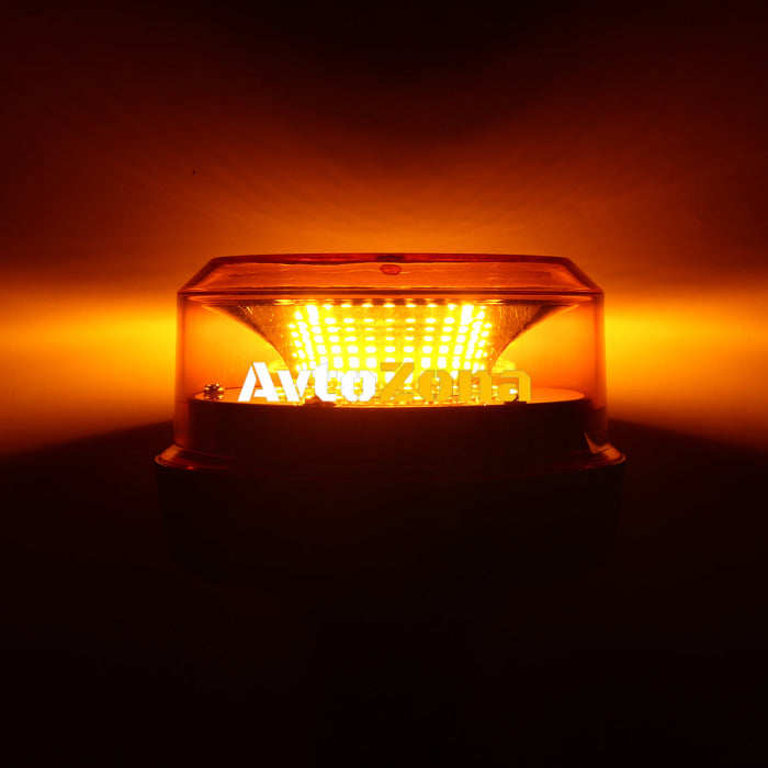 LED Лед Диодна Аварийна Сигнална Лампа Маяк Буркан 12/24V Блиц Slim E-Mark 12 SMD - Avtozona