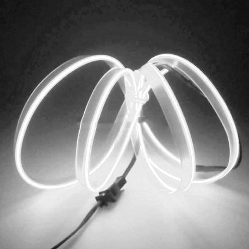 LED ЛЕД Диодна интериорна светеща лента за табло бяла светлина 12V 1м амбиентно осветление - Avtozona