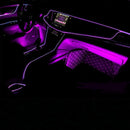 LED ЛЕД Диодна интериорна светеща лента за табло лилава светлина 12V 2м амбиентно осветление - Avtozona