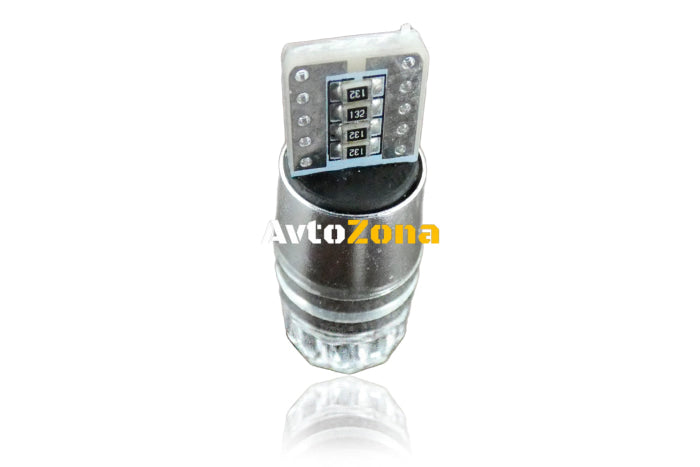 LED Лед Диоднa Крушкa За Габарит Т10 W5W COB 8-Core 12V Canbus - Error free Без грешки Бяла и Синя Светлина - Avtozona