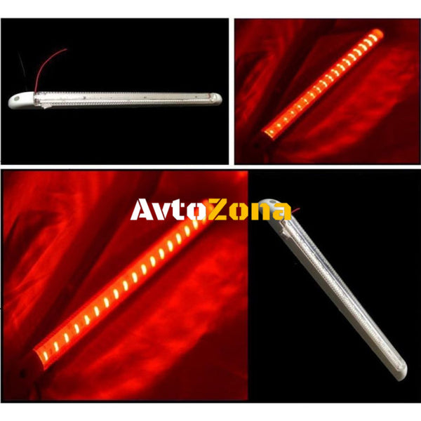 LED Лед Диодна Лампа Тръба 40см Червена Светлина 24V За Автомобил Камион За Дома или Офиса - Avtozona