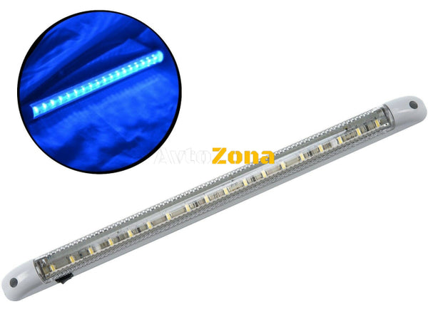 LED Лед Диодна Лампа Тръба 40см Синя Светлина 12V За Автомобил Камион За Дома или Офиса - Avtozona