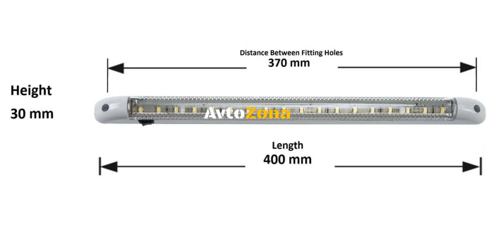 LED Лед Диодна Лампа Тръба 40см Синя Светлина 12V За Автомобил Камион За Дома или Офиса - Avtozona