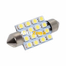 LED Лед Диодни Крушки 16 SMD 5050 31мм 36мм 39мм 41мм 12V Бяла Светлина - Avtozona