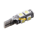 LED Лед Диодни Крушки За Габарит Т10-5050 W5W 9 SMD 12V 5 Цвята Светлина - Avtozona