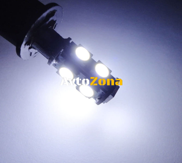 LED Лед Диодни Крушки За Габарит Т10-5050 W5W 9 SMD 12V Бяла - Avtozona