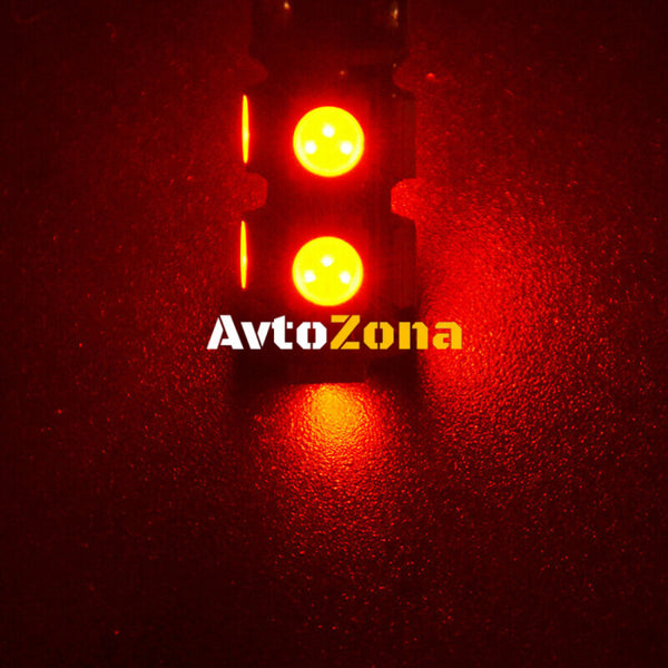 LED Лед Диодни Крушки За Габарит Т10-5050 W5W 9 SMD 12V Червена - Avtozona