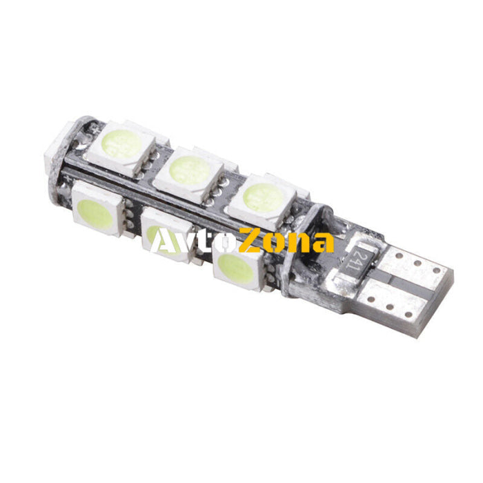 LED Лед Диодни Крушки За Габарит Т10 W5W 13 SMD 12V Зелена Canbus - Error free Без грешки - Avtozona