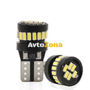 LED Лед Диодни Крушки За Габарит Т10 W5W 24 SMD 12V Бяла Светлина Canbus - Error free Без грешки - Avtozona