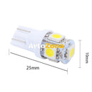 LED Лед Диодни Крушки За Габарит Т10 W5W 5 SMD 12V 6 Цвята Светлина - Avtozona