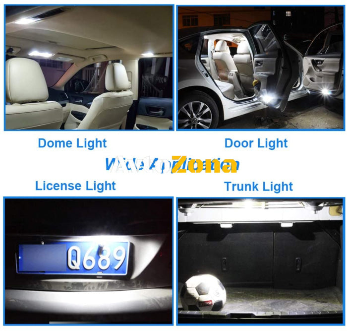 LED Лед Диодни Крушки За Габарит Т10 W5W 5 SMD 12V Бяла Светлина - Avtozona