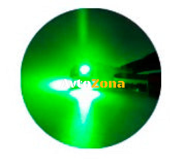 LED Лед Диодни Крушки За Габарит Т10 W5W 5 SMD 12V Зелена - Avtozona