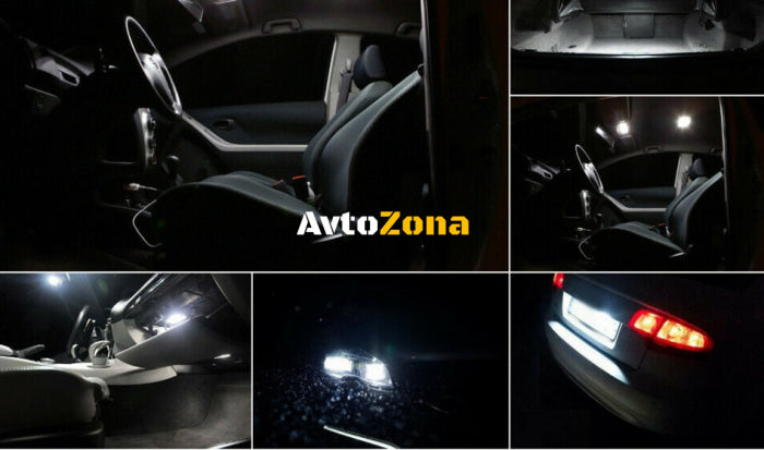 LED Лед Диодни Крушки За Габарит Т10 W5W 8 SMD 12V Canbus - Error free Без грешки - Avtozona
