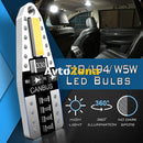 LED Лед Диодни Крушки За Габарит Т10 W5W Canbus 12V Бяла Светлина - Avtozona
