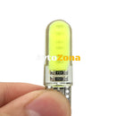 LED Лед Диодни Крушки За Габарит Т10 W5W COB 12-Core 12V 6 Цвята Светлина - Avtozona