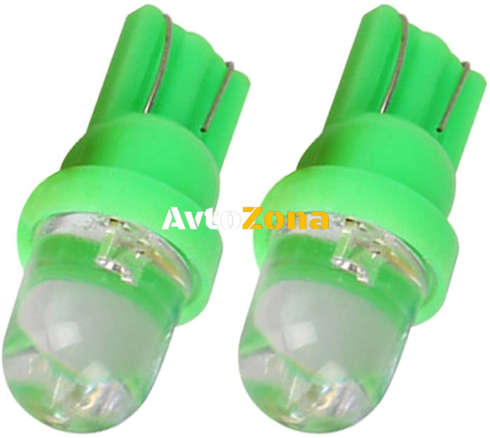 LED Лед Диодни Крушки За Табло Габарит Т10 W5W 1X LED 12V 5 Цвята Светлина - Avtozona