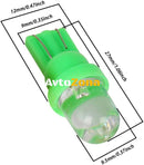 LED Лед Диодни Крушки За Табло Габарит Т10 W5W 1X LED 12V 5 Цвята Светлина - Avtozona