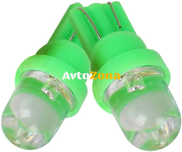 LED Лед Диодни Крушки За Табло Габарит Т10 W5W 1X LED 12V 5 Цвята Светлина - Avtozona