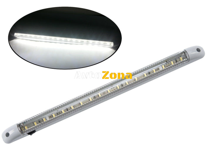 LED Лед Интериорна Диодна Лампа Тръба 40см Бяла Светлина 12V За Автомобил Камион За Дома или Офиса - Avtozona