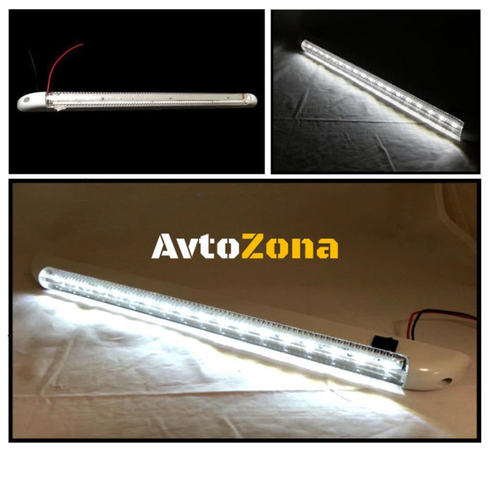 LED Лед Интериорна Диодна Лампа Тръба 40см Бяла Светлина 24V За Автомобил Камион За Дома или Офиса - Avtozona