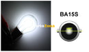 LED Лед Крушки 18 SMD BA15S 1156 (P21W) Срещуположни пинове (180°) Opposite 12V Бяла Светлина - Avtozona