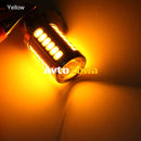 LED Лед Крушки 33 SMD С Лупа BA15S 1156 (P21W) BAU15S 1156 (PY21W) 12V Бяла Оранжева Червена Светлина - Avtozona