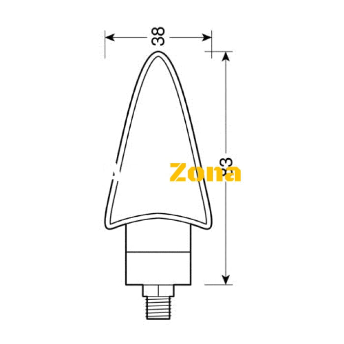 LED мигачи SPIKE BLACK - 90086 - Avtozona