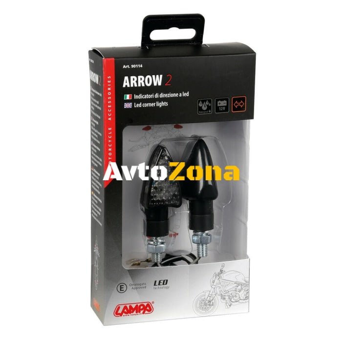 LED мигачи AROW2 BLACK – 90114 - Avtozona