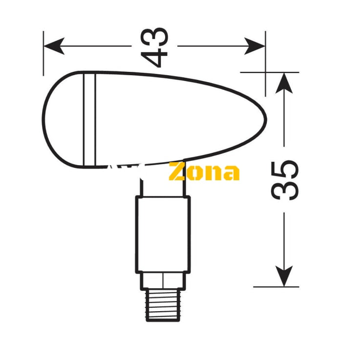LED мигачи DROP CHROME - 90483 - Avtozona