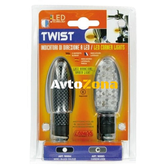 LED мигачи TWIST CARBON - 90085 - Avtozona
