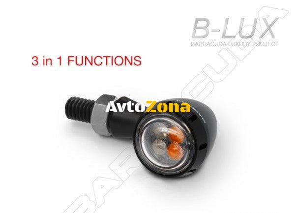 LED мото мигачи BARRACUDA S-LED 3 B-LUX BLACK - Avtozona