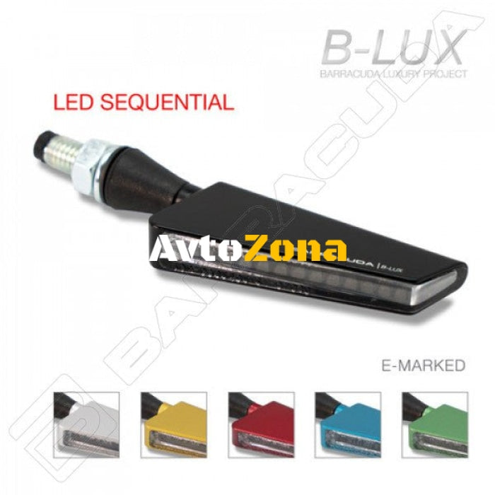 LED мото мигачи BARRACUDA SQ-LED B-LUX GREEN - Avtozona