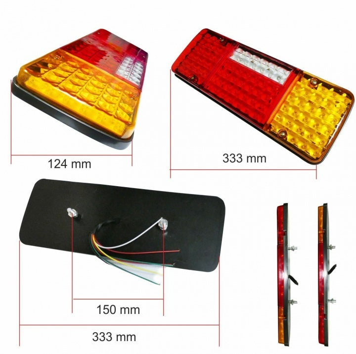 LED стопове мигач задна светлина 12V за камион бус ТИР ремарке - Avtozona