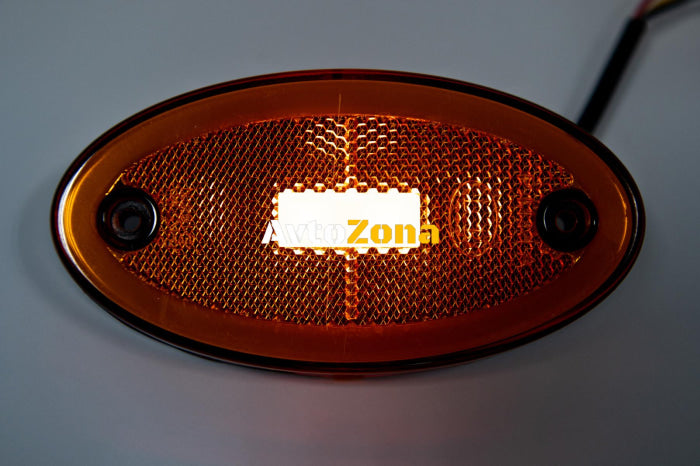 LED Светодиоден Габарит 116mm x 60mm Оранжев Жълт Неон Ефект Три Функции,12V-24V - Avtozona