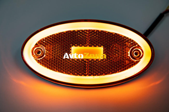 LED Светодиоден Габарит 116mm x 60mm Оранжев Жълт Неон Ефект Три Функции,12V-24V - Avtozona