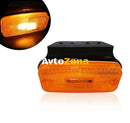 LED Светодиоден Габарит Със Стойка Маркер Вграден Рефлектор Е-Mark Оранжев Водоустойчив 12V-24V - Avtozona