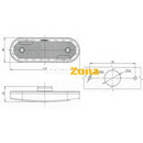 LED Светодиоден Мигач Габарит Със Стойка Маркер Оранжев Вграден Рефлектор Е-Mark Водоустойчив 12V-24V - Avtozona