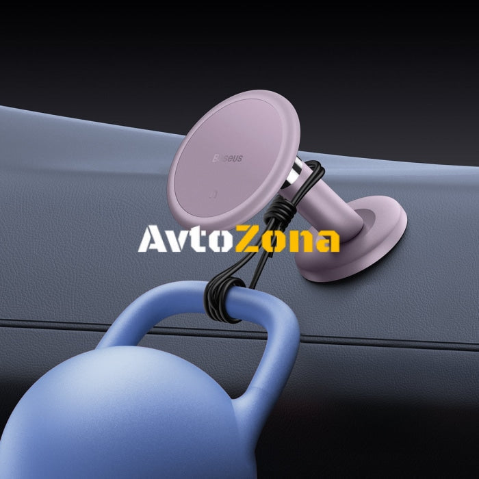 Магнитна стойка за телефон за автомобил Baseus C01 за табло Лилав - Avtozona