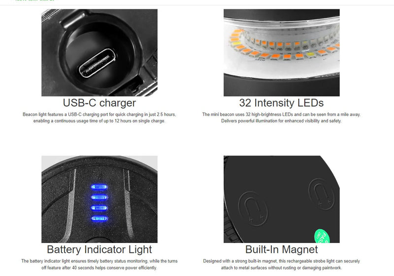 Мини Wireless Безжична LED Лед Аварийна Сигнална Лампа Блиц тип Буркан