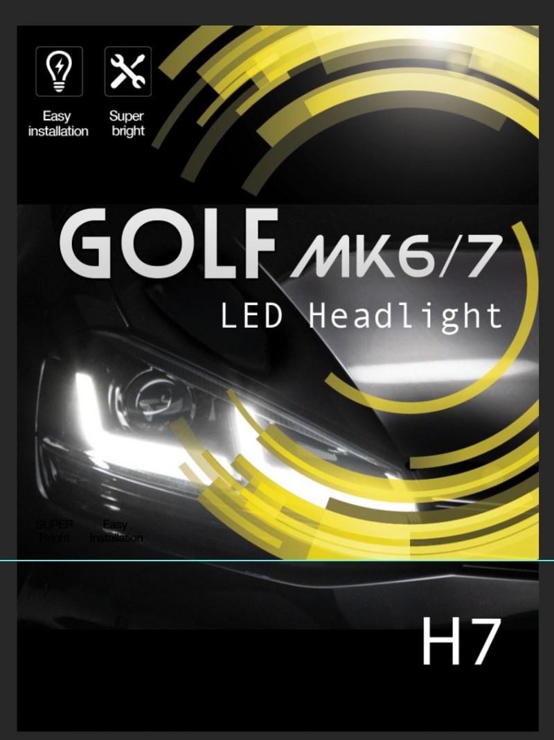 H7 LED крушки за GOLF 6/GOLF 7 – Висока ефективност и мощност с CANBUS система