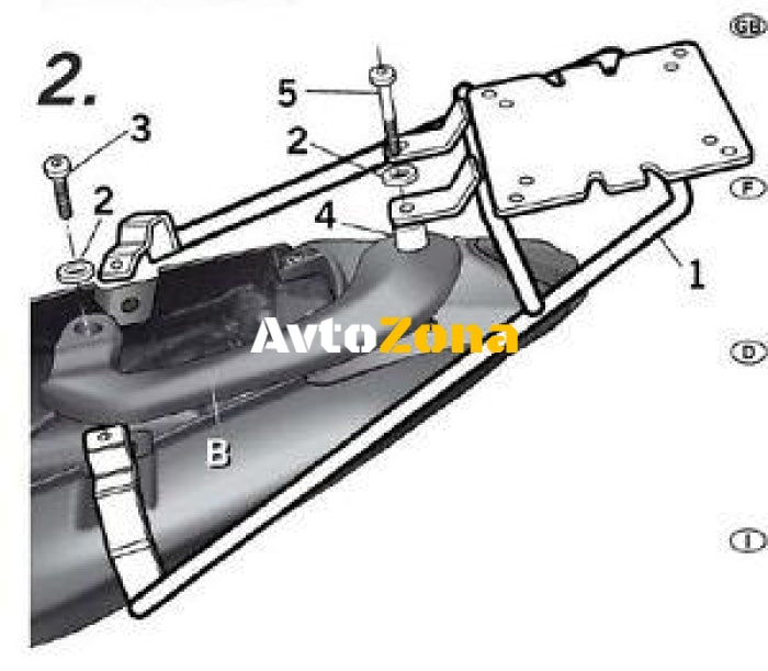 Монтажен комплект за куфари SHAD K0RK11ST - Avtozona