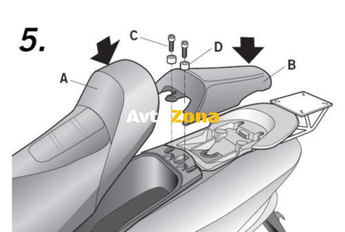 Монтажен комплект за куфари SHAD Y0M11T - Avtozona