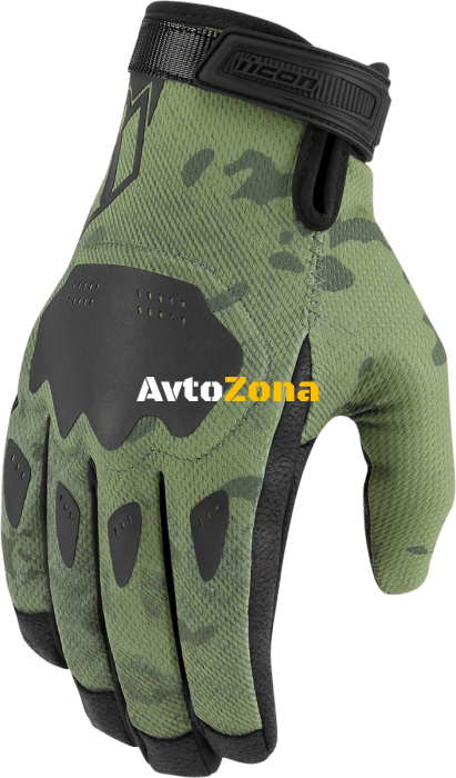 Мото ръкавици ICON HOOLIGAN CE - GREEN CAMO - Avtozona