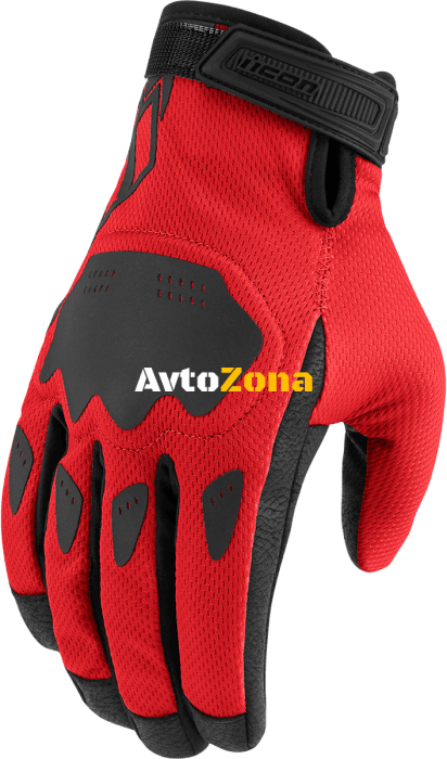 Мото ръкавици ICON HOOLIGAN CE - RED - Avtozona