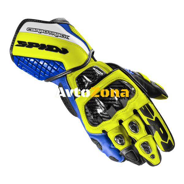 Мото ръкавици SPIDI Carbo track EVO BLUE/YELLOW - Avtozona