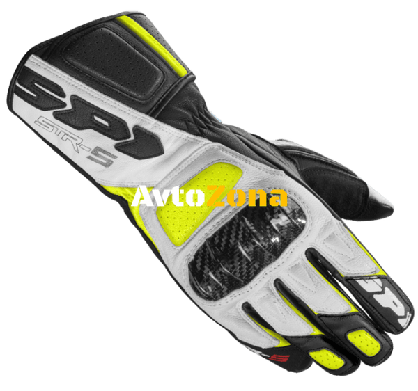 Мото ръкавици SPIDI STR-5 BLACK/FLUO - Avtozona