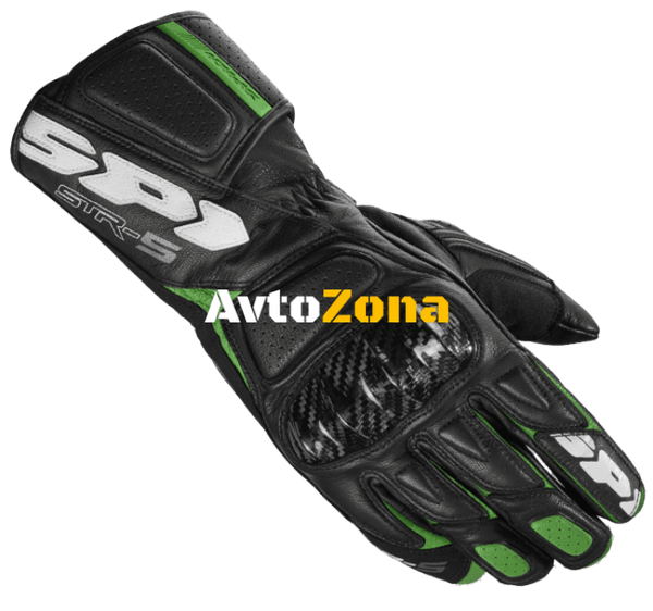Мото ръкавици SPIDI STR-5 BLACK/GREEN - Avtozona