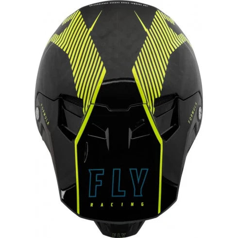 МОТОКРОС КАСКА FLY RACING FORMULA CARBON TRACER HELMET - HI-VIS/BLACK - Avtozona