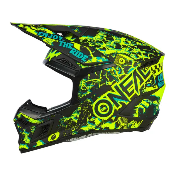 Мотокрос каска 3SERIES ASSAULT BLACK/NEON YELLOW V.24 - Avtozona