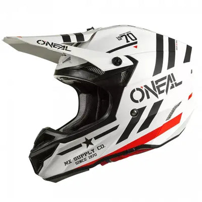 Мотокрос каска 5SERIES POLYACRYLITE SQUADRON V.22 WHITE/BLACK - Avtozona